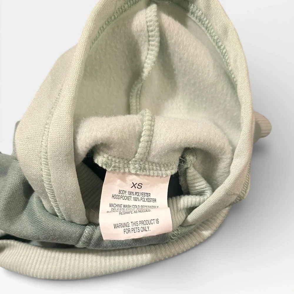 NWOT Green Hoodie For Dogs With Tie Dye Fake Pocket XS